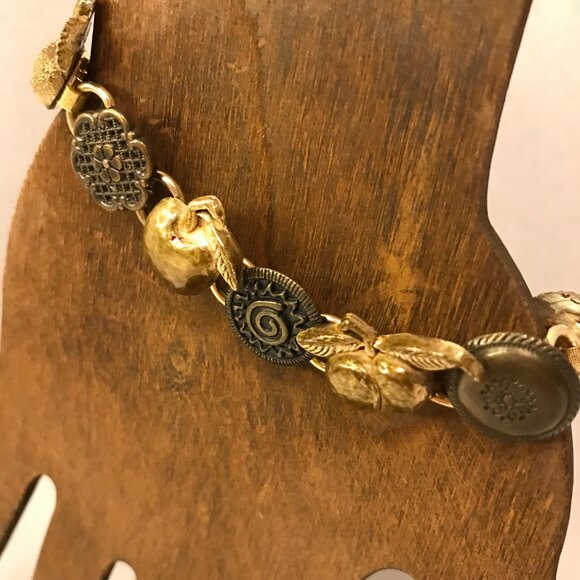 Bronze and Gold Tone Bracelet - Picture 10 of 11